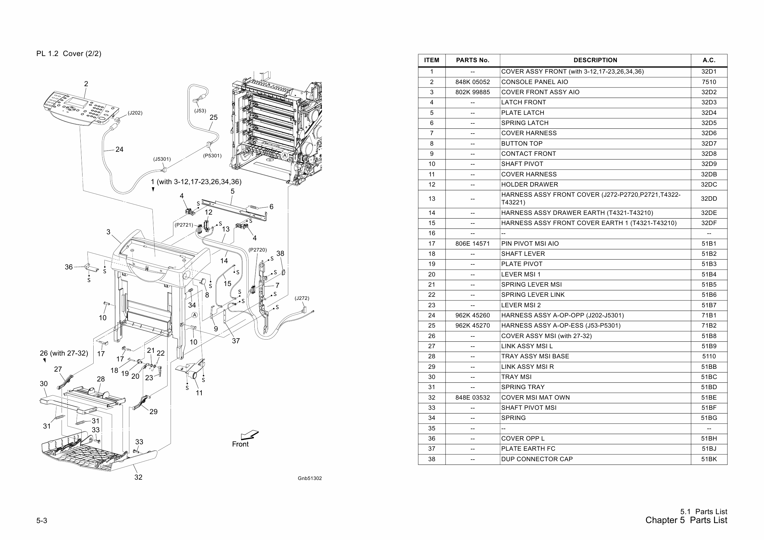 Xerox DocuPrint C3290 FS Fuji Color-MultiFunction-Printer Parts List and Service Manual-5